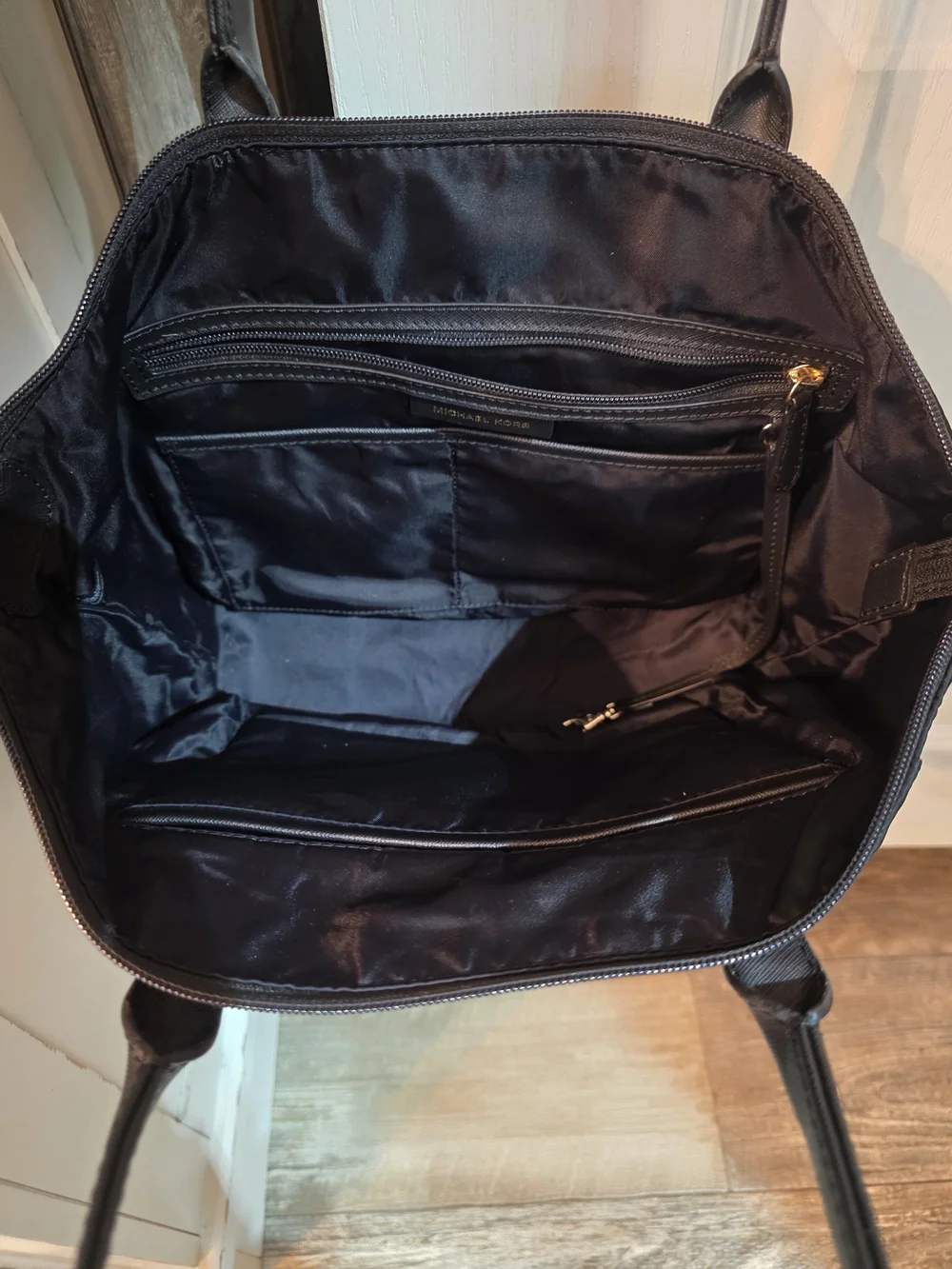 Michael Kors Black Nylon Tote Bag